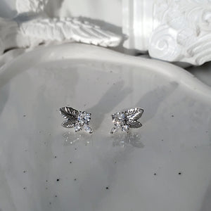 Elf Leaves Earring - Silver Color