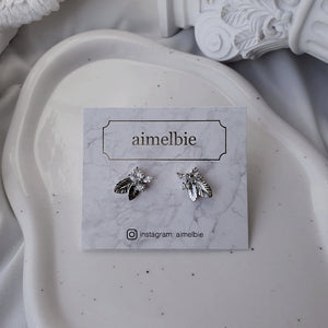 Elf Leaves Earring - Silver Color