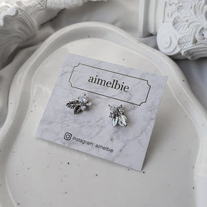 Elf Leaves Earring - Silver Color