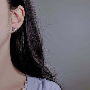 Elf Leaves Earring - Silver Color