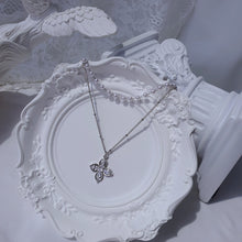 Load image into Gallery viewer, [NMIXX Jiwoo Necklace] Luna Blossom Layered Necklace - Silver color
