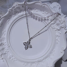 Load image into Gallery viewer, [NMIXX Jiwoo Necklace] Luna Blossom Layered Necklace - Silver color
