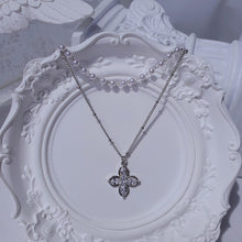 Load image into Gallery viewer, [NMIXX Jiwoo Necklace] Luna Blossom Layered Necklace - Silver color