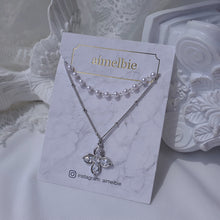 Load image into Gallery viewer, [NMIXX Jiwoo Necklace] Luna Blossom Layered Necklace - Silver color