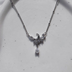 [fromis_9 Baek Jiheon Necklace] Moonlight Teardrops Semi Choker Necklace