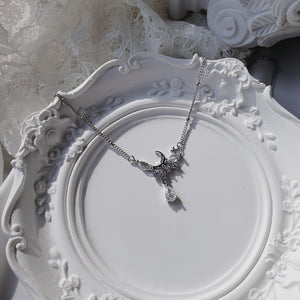 [fromis_9 Baek Jiheon Necklace] Moonlight Teardrops Semi Choker Necklace