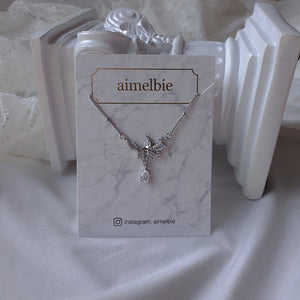 [fromis_9 Baek Jiheon Necklace] Moonlight Teardrops Semi Choker Necklace