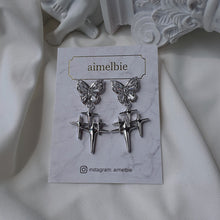 Load image into Gallery viewer, Sparkling Butterfly Earrings
