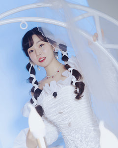 Heart Jewel Queen Earrings - Rosepink