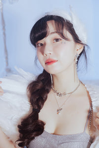 Longdrop Silver Flower Earrings