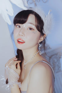 Fleur De Lis Pearl Choker - Silver