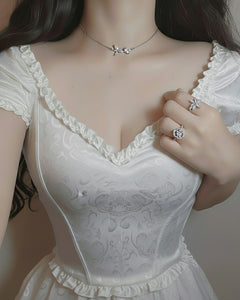 [Baby DONT Cry Yihyun Necklace] Dreamy Crystal Semi Choker Necklace