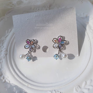 Charming Jewel Flower Earrings