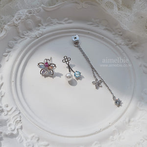 Charming Jewel Flower Earrings