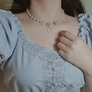 The Ethereal Moon Angel Layered Necklace