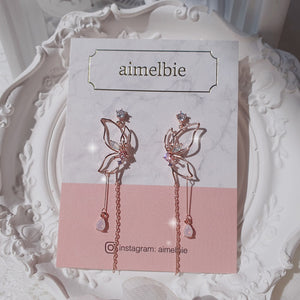 Dream of Butterfly Elf Earrings - Pink