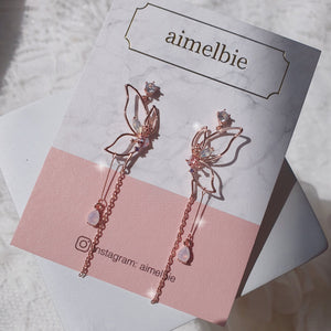 Dream of Butterfly Elf Earrings - Pink