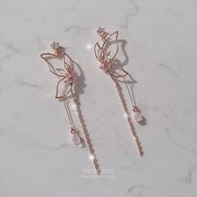 Load image into Gallery viewer, Dream of Butterfly Elf Earrings - Pink