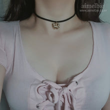 Load image into Gallery viewer, Lovely Ribbon Choker Necklace - Gold (Kep1er Dayeon Necklace)