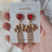 Load image into Gallery viewer, Party Ribbon Princess Earrings - Red