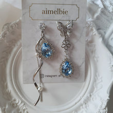 Load image into Gallery viewer, [IVE Rei Earrings] Melody of The Butterfly Earrings - Light Sapphire