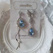 Load image into Gallery viewer, Melody of The Butterfly Earrings - Light Sapphire