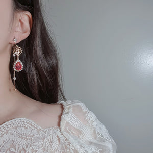 Midnight Rose Spell Earrings