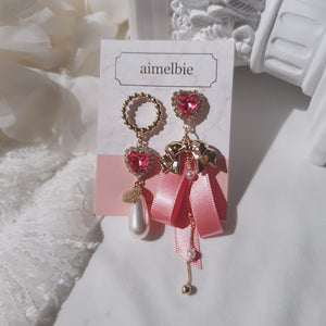 Pink Lovely Ribbon Earrings