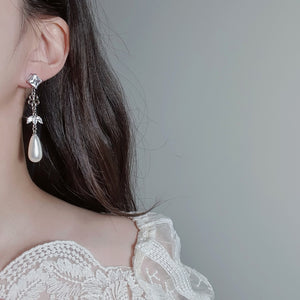 Diamond Floral Princess Earrings - Silver ver. (Jessica Earrings)