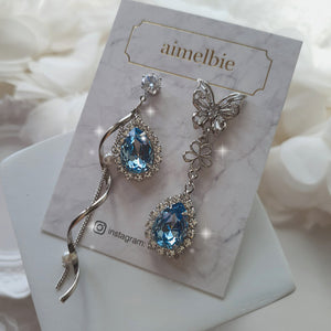 [IVE Rei Earrings] Melody of The Butterfly Earrings - Light Sapphire