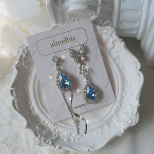 [IVE Rei Earrings] Melody of The Butterfly Earrings - Light Sapphire