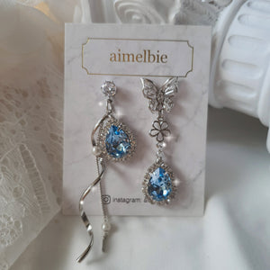 [IVE Rei Earrings] Melody of The Butterfly Earrings - Light Sapphire