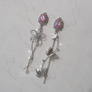 Dreamy Flower Perfume Earrings - Pink