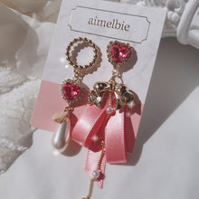 Load image into Gallery viewer, Pink Lovely Ribbon Earrings