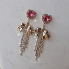 Load image into Gallery viewer, Party Ribbon Princess Earrings - Rosepink (CSR Sihyeon Earrings)