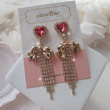 Load image into Gallery viewer, Party Ribbon Princess Earrings - Rosepink (CSR Sihyeon Earrings)