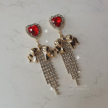 Load image into Gallery viewer, Party Ribbon Princess Earrings - Red