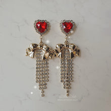 Load image into Gallery viewer, Party Ribbon Princess Earrings - Red