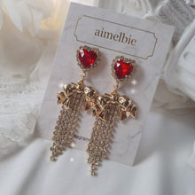 Load image into Gallery viewer, Party Ribbon Princess Earrings - Red