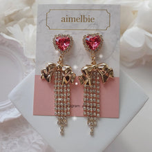 Load image into Gallery viewer, Party Ribbon Princess Earrings - Rosepink (CSR Sihyeon Earrings)