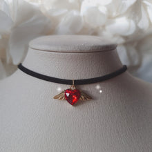 Load image into Gallery viewer, Red Angel Heart Choker (STAYC Isa Necklace)