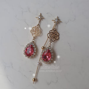 Midnight Rose Spell Earrings