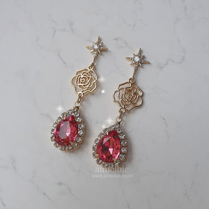 Midnight Rose Spell Earrings