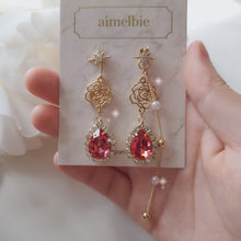 Load image into Gallery viewer, Midnight Rose Spell Earrings