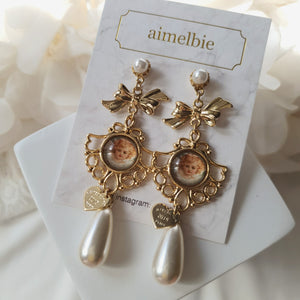 Lovely Antique Cherub Earrings
