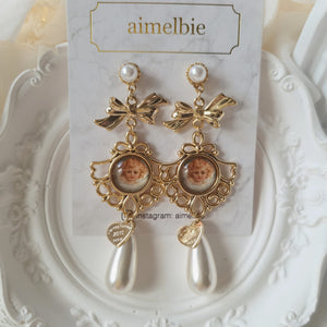 Lovely Antique Cherub Earrings