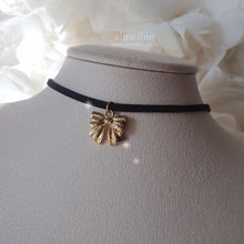 Load image into Gallery viewer, Lovely Ribbon Choker Necklace - Gold (Kep1er Dayeon Necklace)