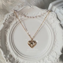 Load image into Gallery viewer, Gold Laced Heart Layered Necklace