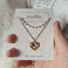 Load image into Gallery viewer, Gold Laced Heart Layered Necklace