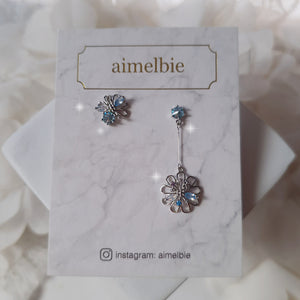 Pure Blue Flowers Earrings